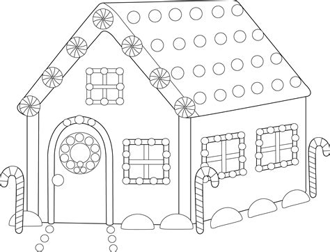 printable gingerbread house coloring pages