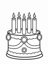 Taart Kaarsen Verjaardag Kleurplaten Kuchen Leukekleurplaten Eenhoorn Taartjes Besteausmalbilder Kleur Malvorlage Kerzen Geburtstag één Meisje sketch template