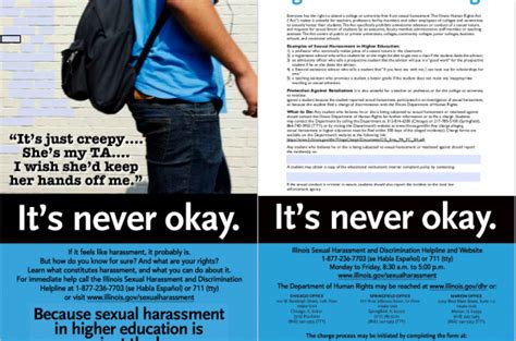 Sexual Harassment In Higher Education Posters Office For Access And