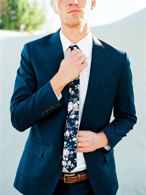men are adding floral ties to their look for colorfully