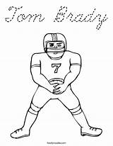 Coloring Football Player Pages Brady Tom Template Drawing Play Print State Popular Michigan Getdrawings Coloringhome sketch template