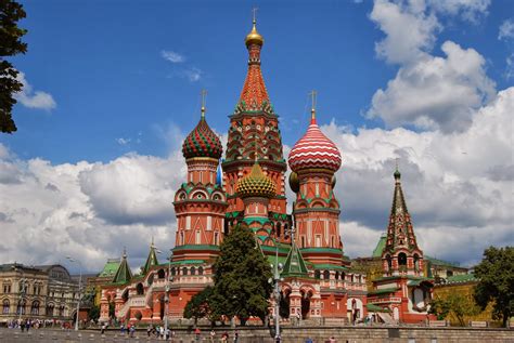 world visits st basils cathedral church  russia moscow