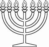 Candelabra Template Menorah Coloring Pages sketch template