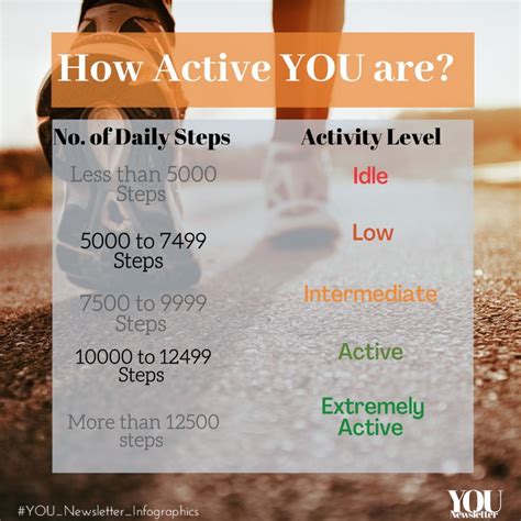 activity levels   activities infographic active