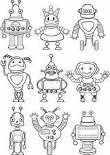 Robots Tulamama Cartoon sketch template