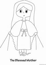 Immaculate Conception Coloring Sheet sketch template