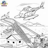 Thomas Friends Coloring Kids Pages Tank Engine Misty Rescue Island Fun Rocky Train Captain Toys Games Online Helicopter Harold Cartoon sketch template