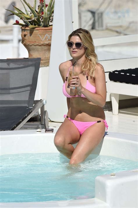 Ashley James Sexy Near The Pool In A Pink Bikini 27
