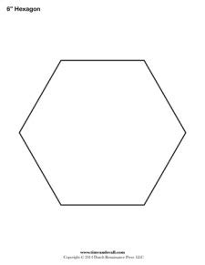 hexagon template   tims printables