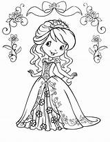 Princess Coloring Pages Butterfly Printable Strawberry Color Print Getcolorings sketch template