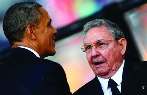 Obama Shakes Hands With Cuba’s Raul Castro Hamodia