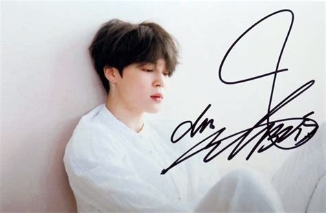 Signed Bts Jimin Autographed Photo Love Yourself 4 6 Inches Free