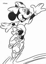 Minnie Mouse Coloring Skating Pages Color Mickey Print Hellokids Online раскраска sketch template