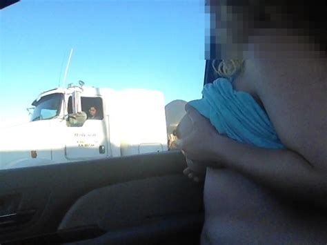 wife shows tits to truck drivers porn pics and movies