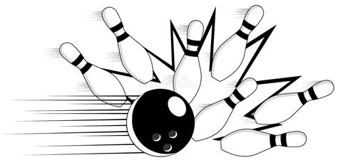 Isolated Bowling Strike Illustration Stock Illustration