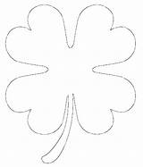 Clover Leaf Four Printable Template Templates Outline Heart Large Cut Printables Patterns Small Coloring Leaves Shaped Shamrock Shape Cutout St sketch template