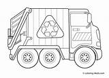 Truck Garbage Coloring Pages Kids Visit Trucks Sheets sketch template