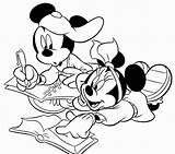 Coloring Mickey Mouse Pages Minnie Kids sketch template
