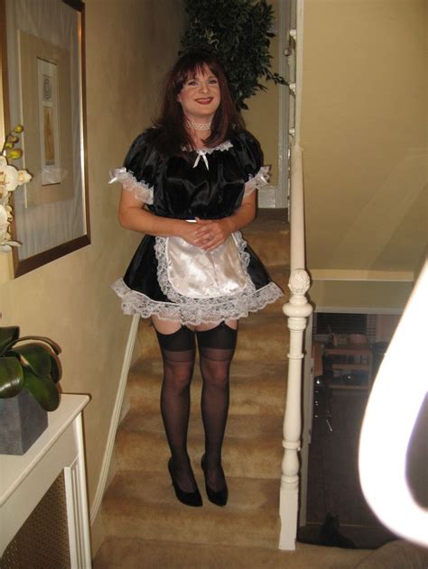 Black Satin Maid S Dress Maid Dress Pretty Costume Flapper Dress