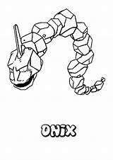 Onix Coloring Pokemon Pages Rock Hellokids Print Color sketch template