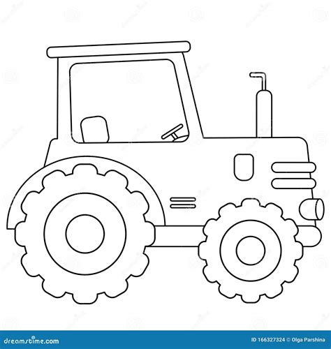 cute cartoon tractor coloring page  kids transportation coloring