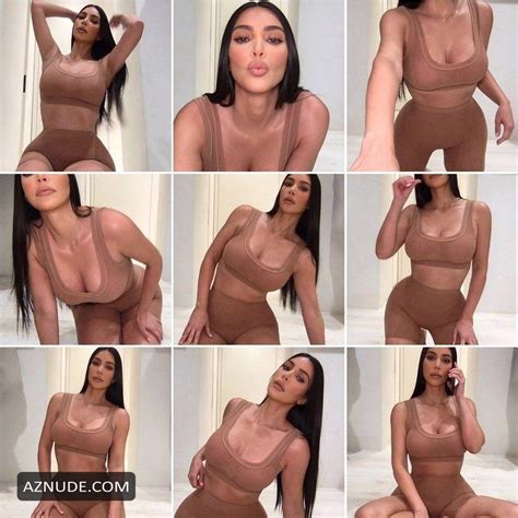 kim kardshian shows off her curvy figure and flashed some underboss as