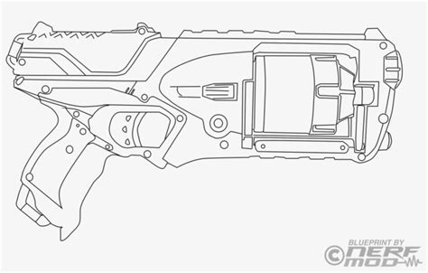 nerf gun coloring pages  technical drawing transparent png