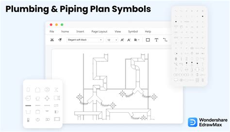 plumbing  piping plan symbols edraw