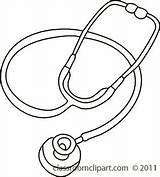 Stethoscope Clipart Clip Outline Health Cliparting sketch template