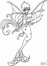 Winx Club Coloring Pages Tressa Drawing sketch template