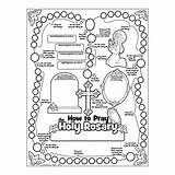 Rosary Pray Teach Praying Kindergarten Ccd sketch template
