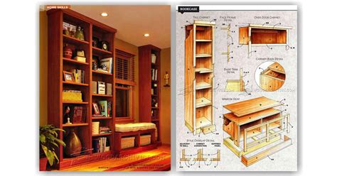 built  bookcase plans woodarchivist