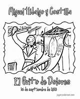 Grito Dolores Independencia Hidalgo Mexicana sketch template