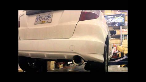 tr  exhaust  honda fit ge idle rev youtube