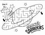 Coloring Pages Vbs Galactic Starveyors Maze Bible Easy Sheet Kids Space Lessons Glow Worm Sheets Color Printable Galaxy Crafts Announcing sketch template