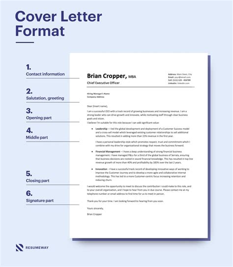 cover letter format  step guide   resumeway