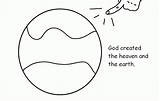 God Earth Created Coloring Heaven Pages Heavens Beginning Clipart Kids Color Lesson Craft Library Bible Collection Churchhousecollection Sunday School Choose sketch template
