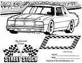 Coloring Car Dirt Pages Late Model Drag Stock Street Mod Pro Template sketch template