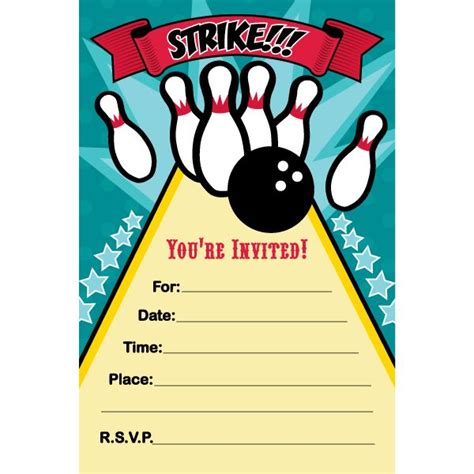 bowling party invitations      count party invite template