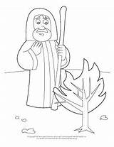 Moses Burning Bush Coloring Exodus Story Chapter Spear Acrobat Links Kevinspear sketch template