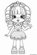 Coloring Shopkins Dolls Kate Rainbow Pages Printable Color sketch template