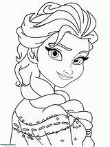 Frozen Elsa Coloring Pages Printable Queen Anna Color Print Snowman Cartoons sketch template