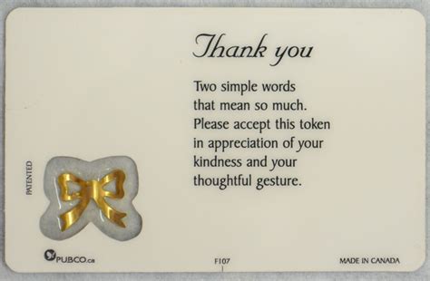 Thank You Inspirational Card And Heart Charm 54mm X 85mm Inspirational