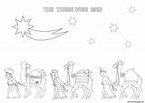 Wise Coloring Men Three Christmas Pages Printable Kids Kings Crafts Color Print Popular sketch template