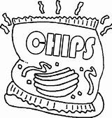 Food Coloring Pages Snack Chips Snacks Drawing Junk Unhealthy Foods Fast Clipart Color Chip Web Group Kids Drawings Sketch Getdrawings sketch template