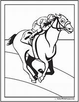 Horse Coloring Race Jockey Pages Printable Racing Riding Print Clydesdale Track Template Getcolorings Feel Speed Getdrawings Colorwithfuzzy Color sketch template