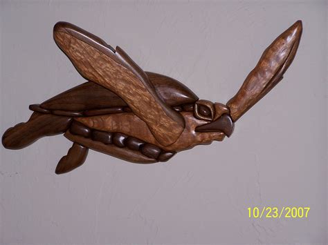 sea turtle scroll  woodcarving intarsia sea turtle wood crafts