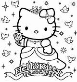 Kitty Hello Coloring Pages Princess Printable Birthday Happy Sanrio Colouring Kids Sheet Color Coloringpages Drawing Girls Cartoon Print Valentine Cat sketch template
