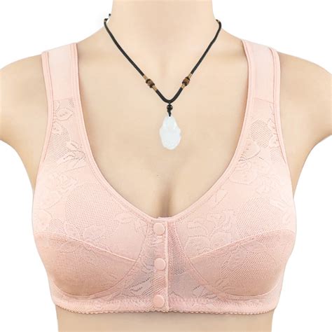 borniu wirefree bras for women plus size front closure lace bra