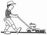 Lawn Mower Clipart Mowing Lawnmower Clip Care Cliparts Man Mow Guy Boy Zero Turn Kid Drawing Grass Cartoon Pushing Riding sketch template